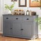 Buffet Storage Cabinet with Three Drawers and Adjustable Shelving